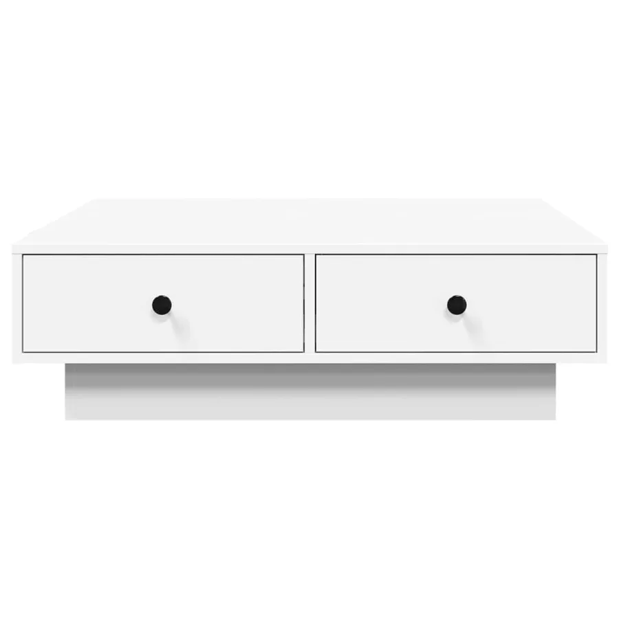 Table basse Blanc 90x90x28 cm Aggloméré - 4