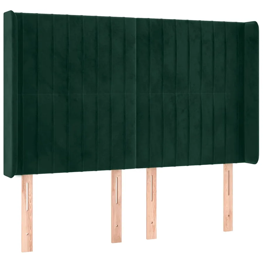 Sommier à lattes de lit matelas et LED Vert foncé 140x190 cm - 7