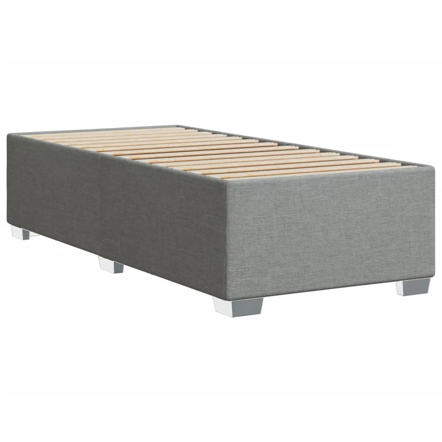 Cadre de lit sans matelas gris clair 80x200 cm tissu - 6