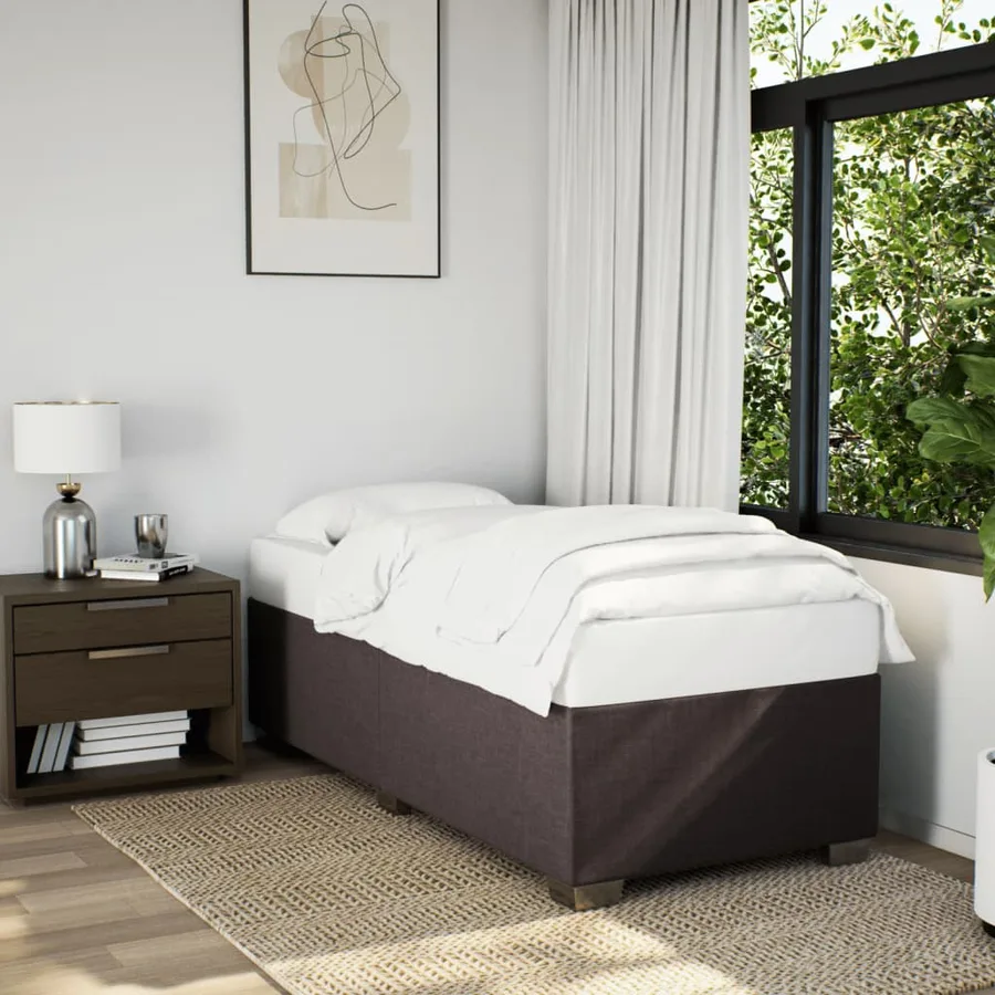 Sommier à lattes de lit avec matelas Marron foncé 80x200 cm - 3