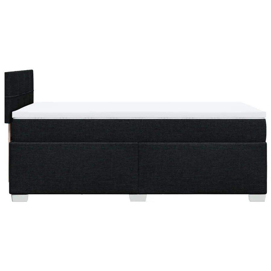 Sommier à lattes de lit et matelas Noir 80x200 cm Tissu - 5
