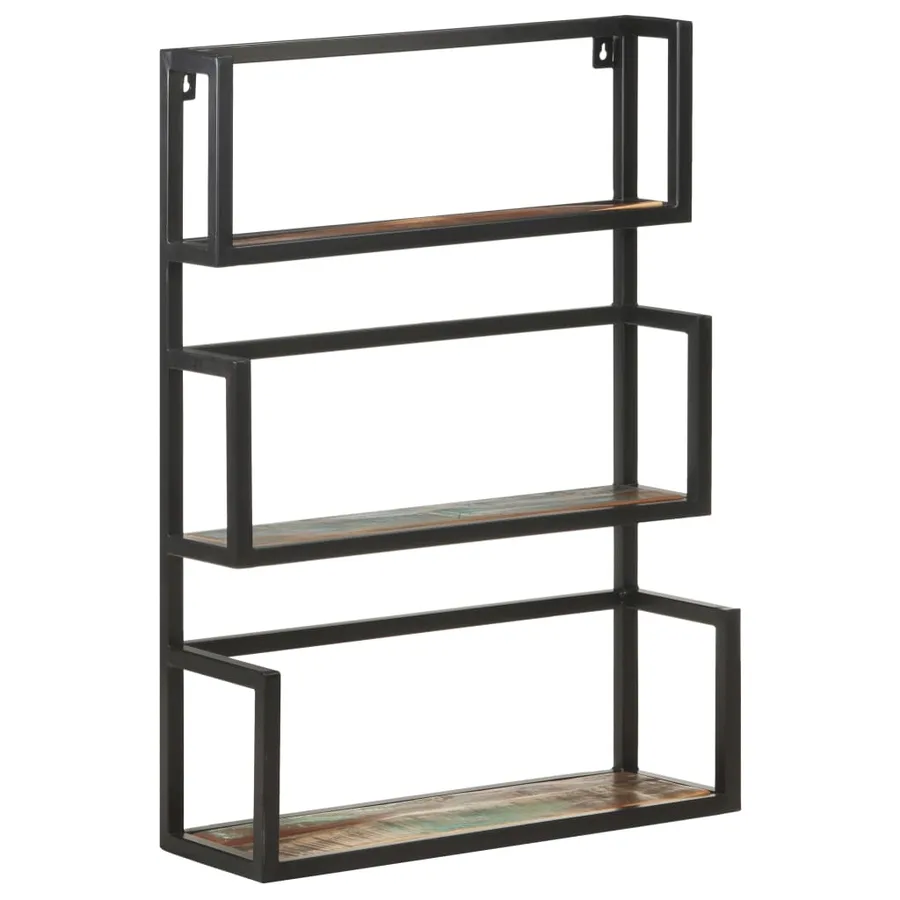 Étagère murale 60x20x85 cm Bois de récupération massif - 8