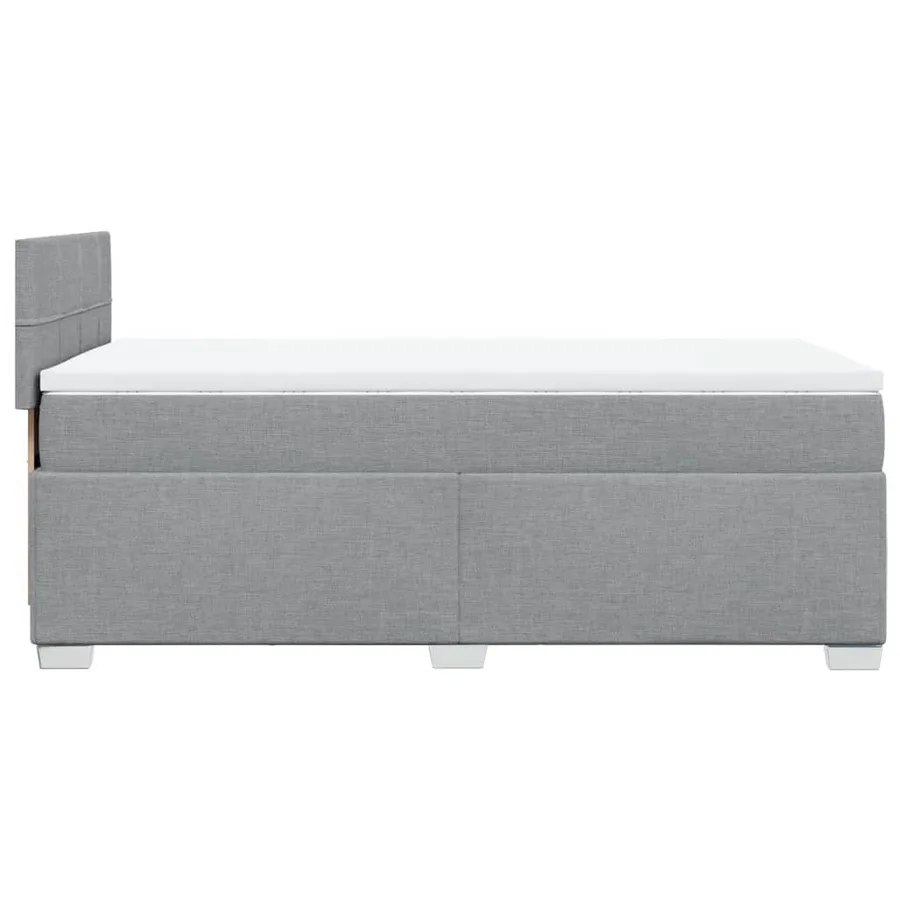 Sommier à lattes de lit et matelas Gris clair 90x190 cm Tissu - 11