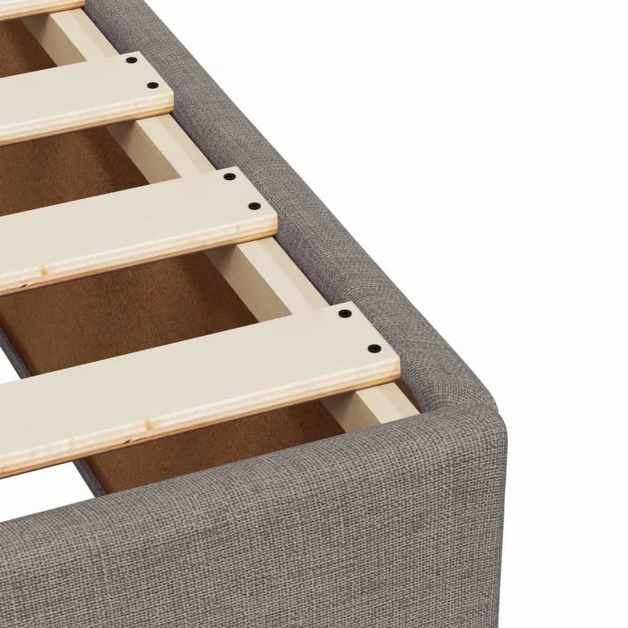 Sommier à lattes de lit avec matelas Taupe 90x190 cm Tissu - 13