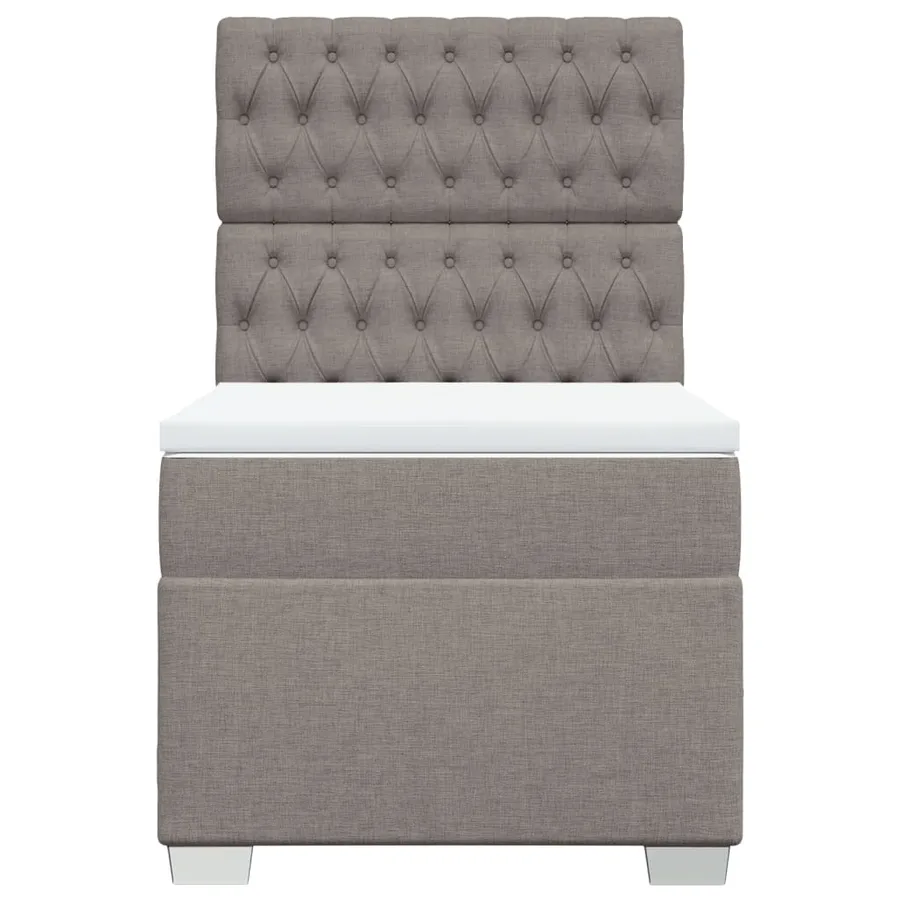 Sommier à lattes de lit avec matelas Taupe 90x190 cm Tissu - 6
