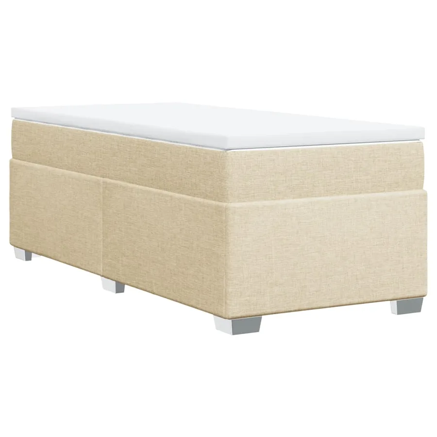 Sommier à lattes de lit avec matelas Crème 80x200 cm Tissu - 9