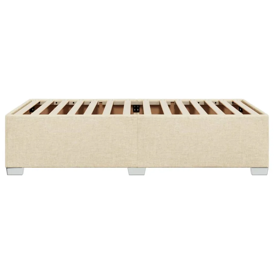 Cadre de lit sans matelas crème 90x190 cm tissu - 5