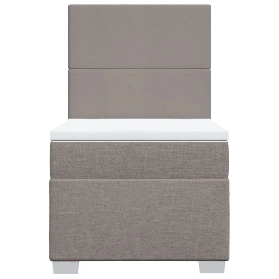 Sommier à lattes de lit avec matelas Taupe 100x200 cm Tissu - 6