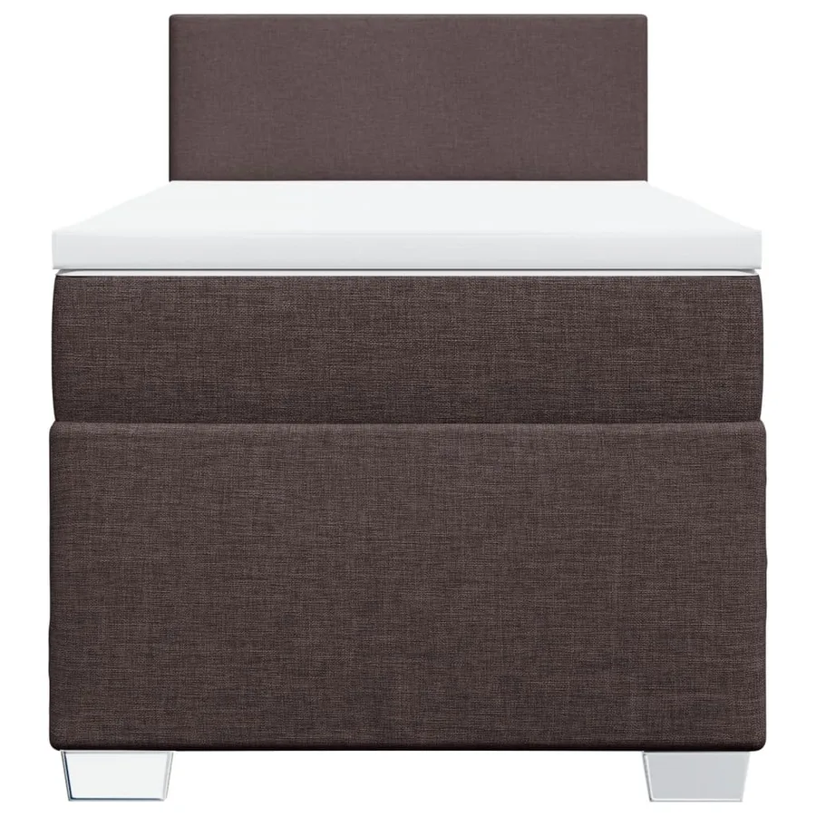 Sommier à lattes de lit avec matelas Marron foncé 100x200 cm - 4