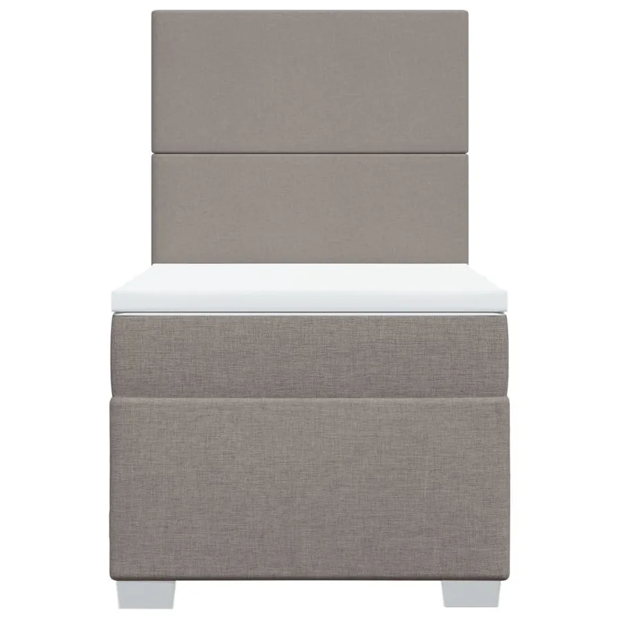 Sommier à lattes de lit avec matelas Taupe 90x200 cm Tissu - 6