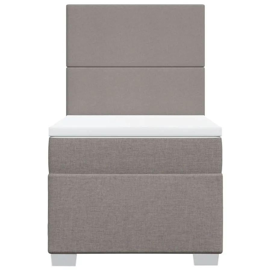 Sommier à lattes de lit avec matelas Taupe 90x200 cm Tissu - 4