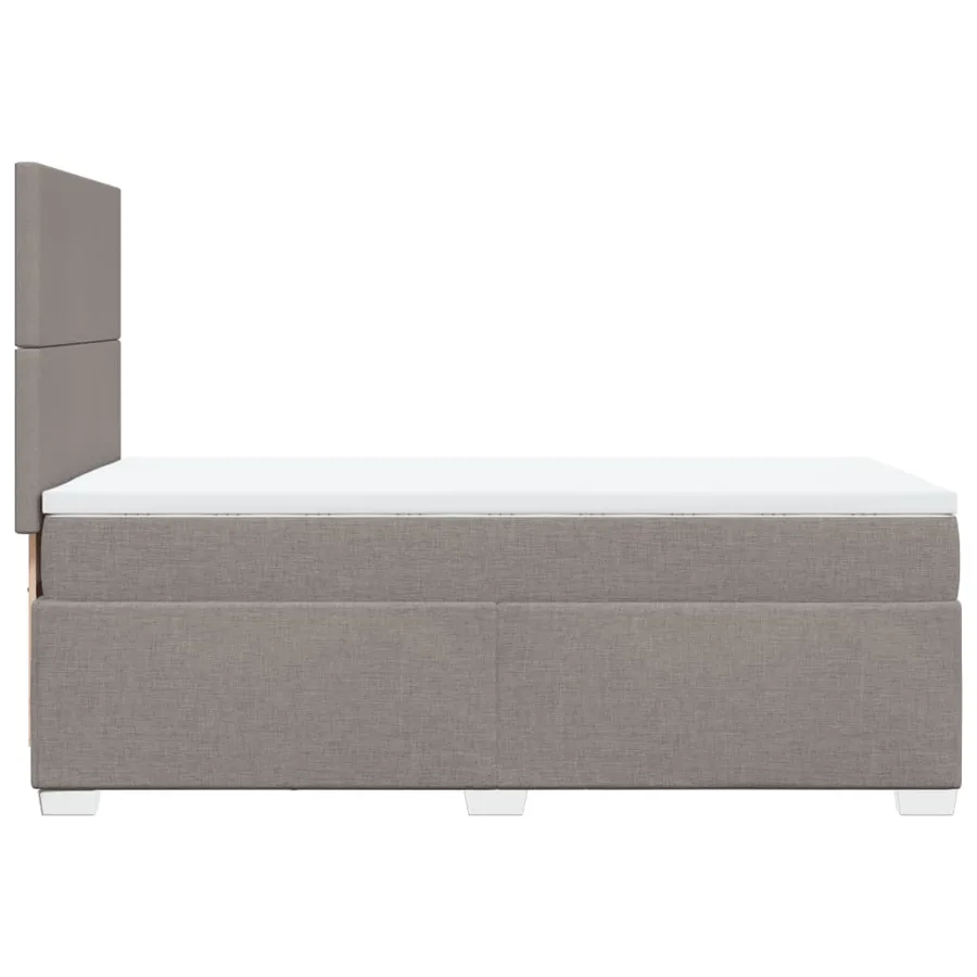 Sommier à lattes de lit avec matelas Taupe 90x200 cm Tissu - 9
