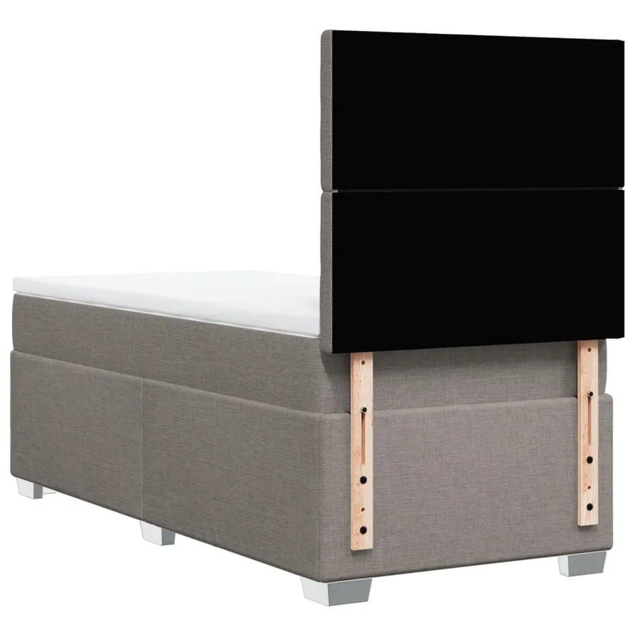 Sommier à lattes de lit avec matelas Taupe 90x200 cm Tissu - 10
