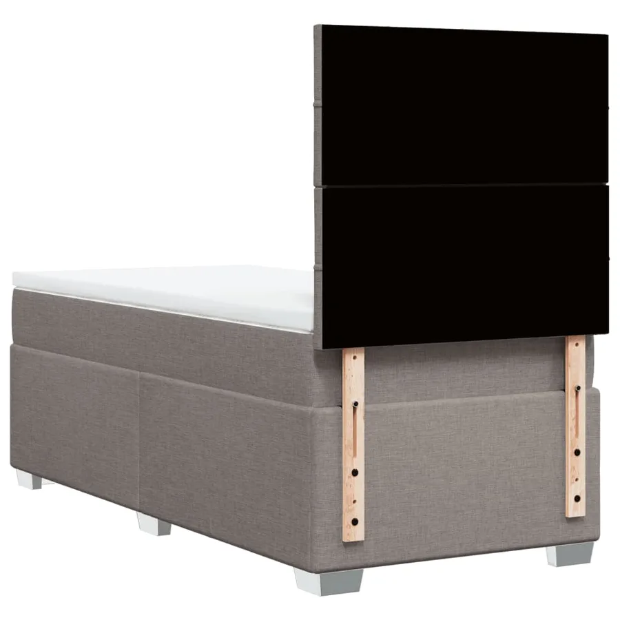 Sommier à lattes de lit avec matelas Taupe 90x200 cm Tissu - 10