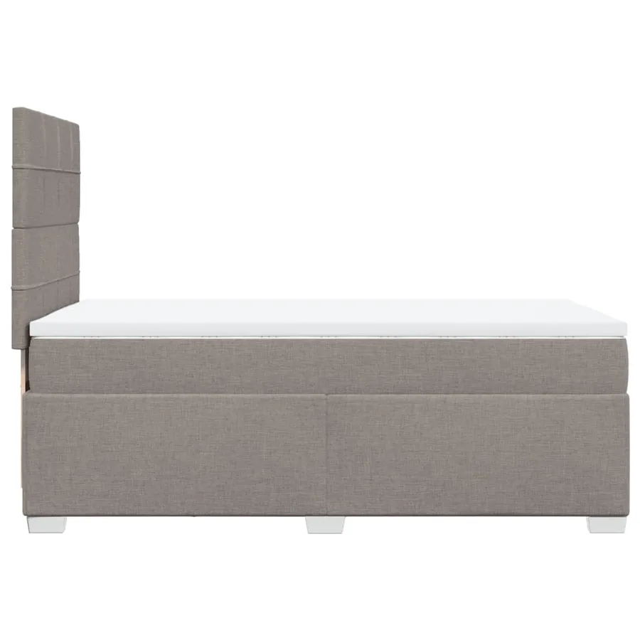 Sommier à lattes de lit avec matelas Taupe 90x200 cm Tissu - 9