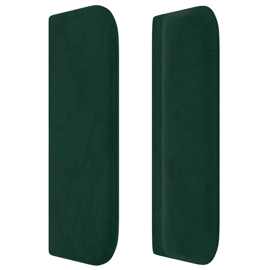 Tête de lit avec oreilles Vert foncé 183x16x78/88 cm Velours - 4