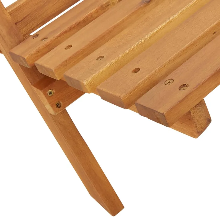 Chaises pliables de jardin 4 pcs gris bois d'acacia massif - 9
