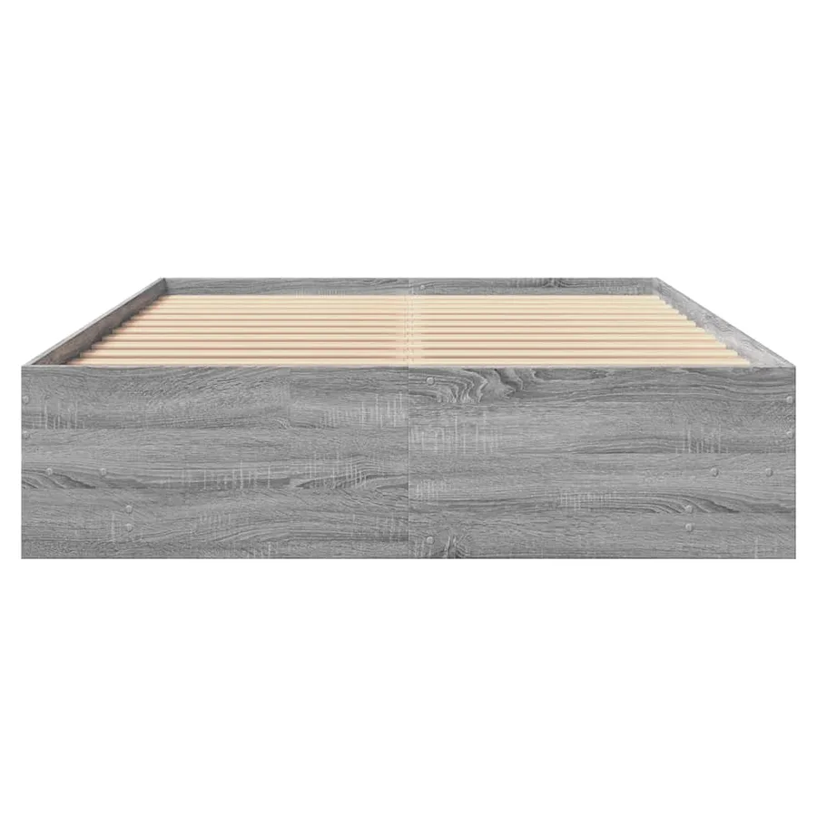 Cadre de lit sans matelas sonoma gris 140x190 cm - 5