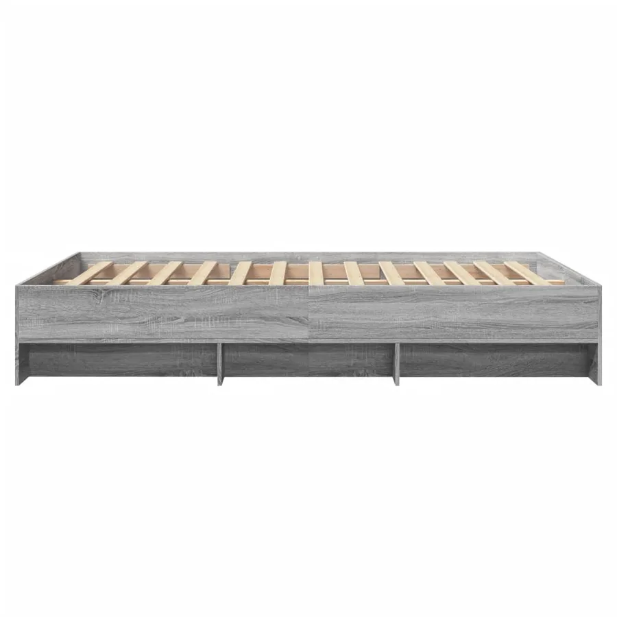 Cadre de lit sans matelas sonoma gris 140x190 cm - 6