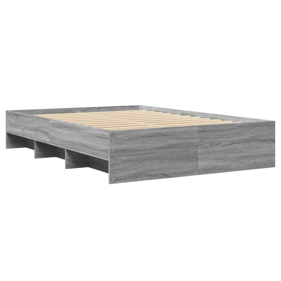 Cadre de lit sans matelas sonoma gris 140x190 cm - 7