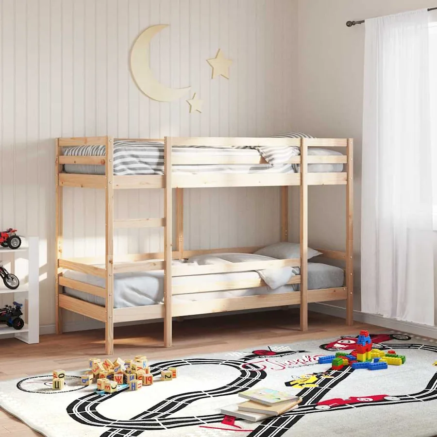Lit superposé sans matelas 90x190 cm bois de pin massif