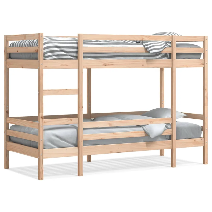 Lit superposé sans matelas 90x190 cm bois de pin massif - 2