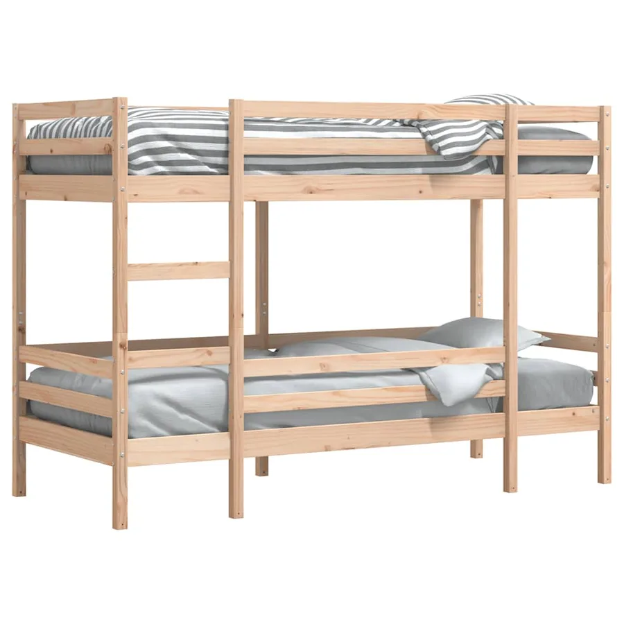 Lit superposé sans matelas 90x190 cm bois de pin massif - 4