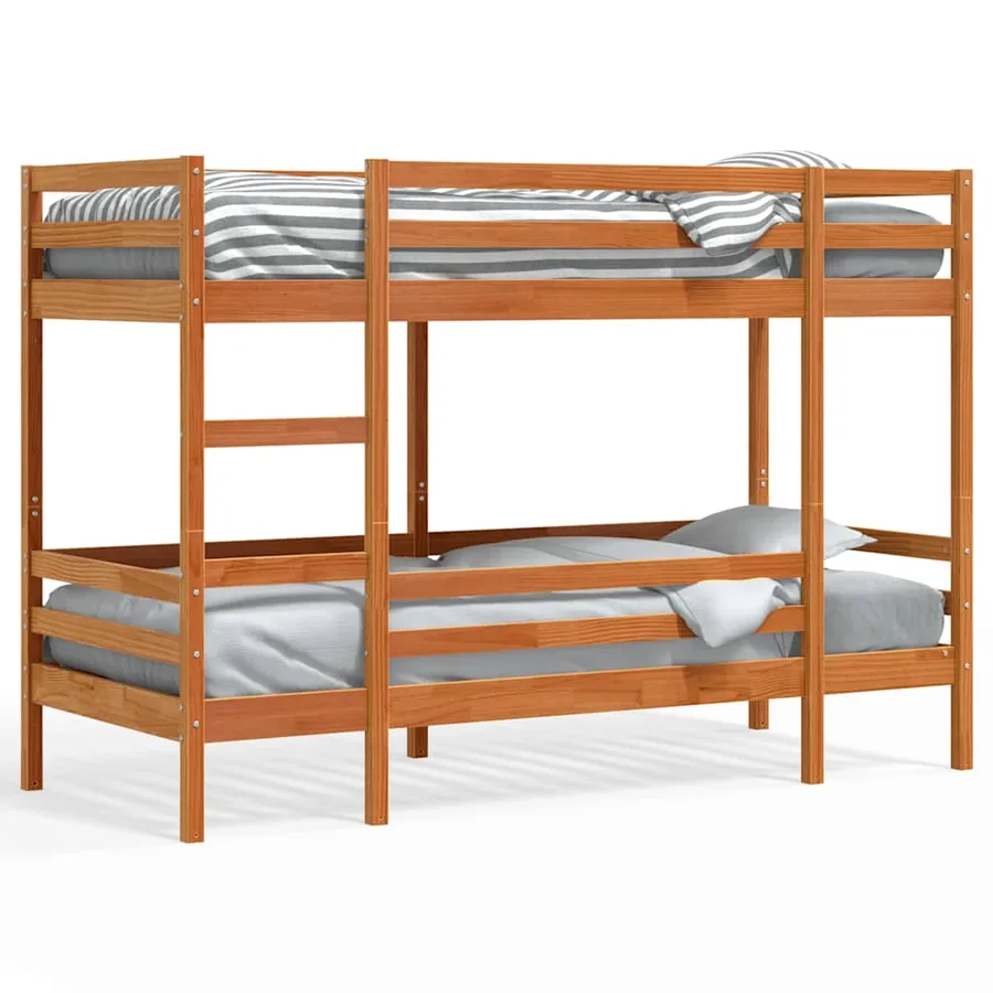 Lit superposé sans matelas cire marron 90x190 cm pin massif - 2