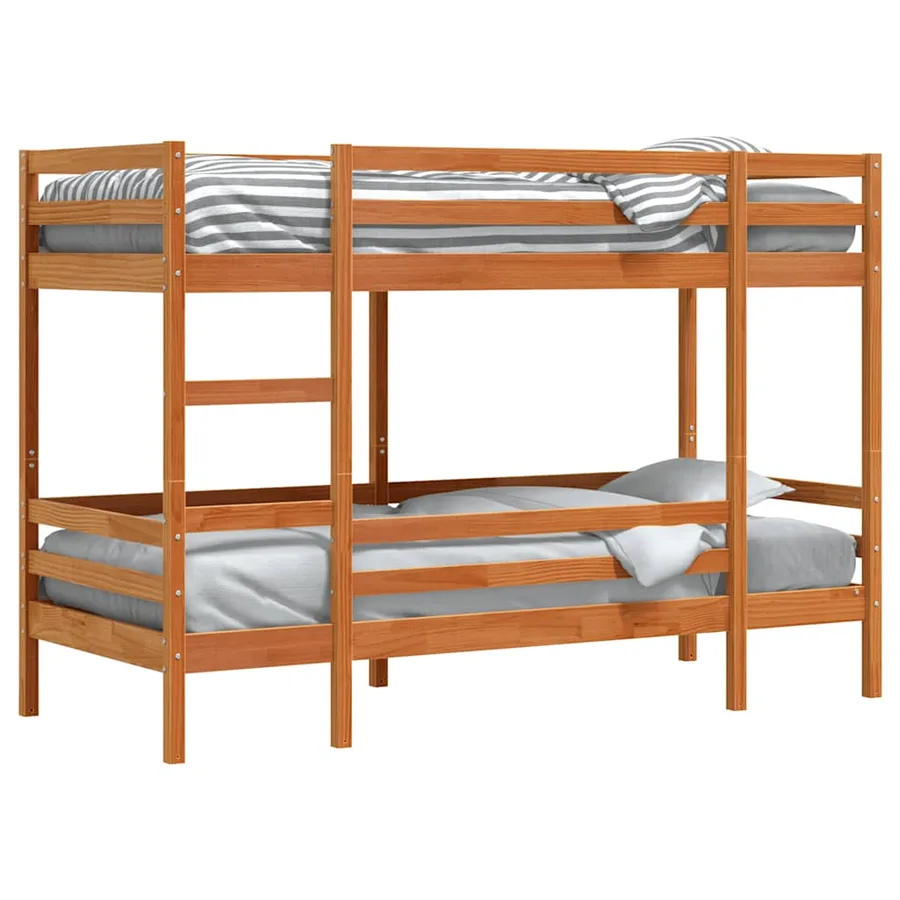 Lit superposé sans matelas cire marron 90x190 cm pin massif - 4