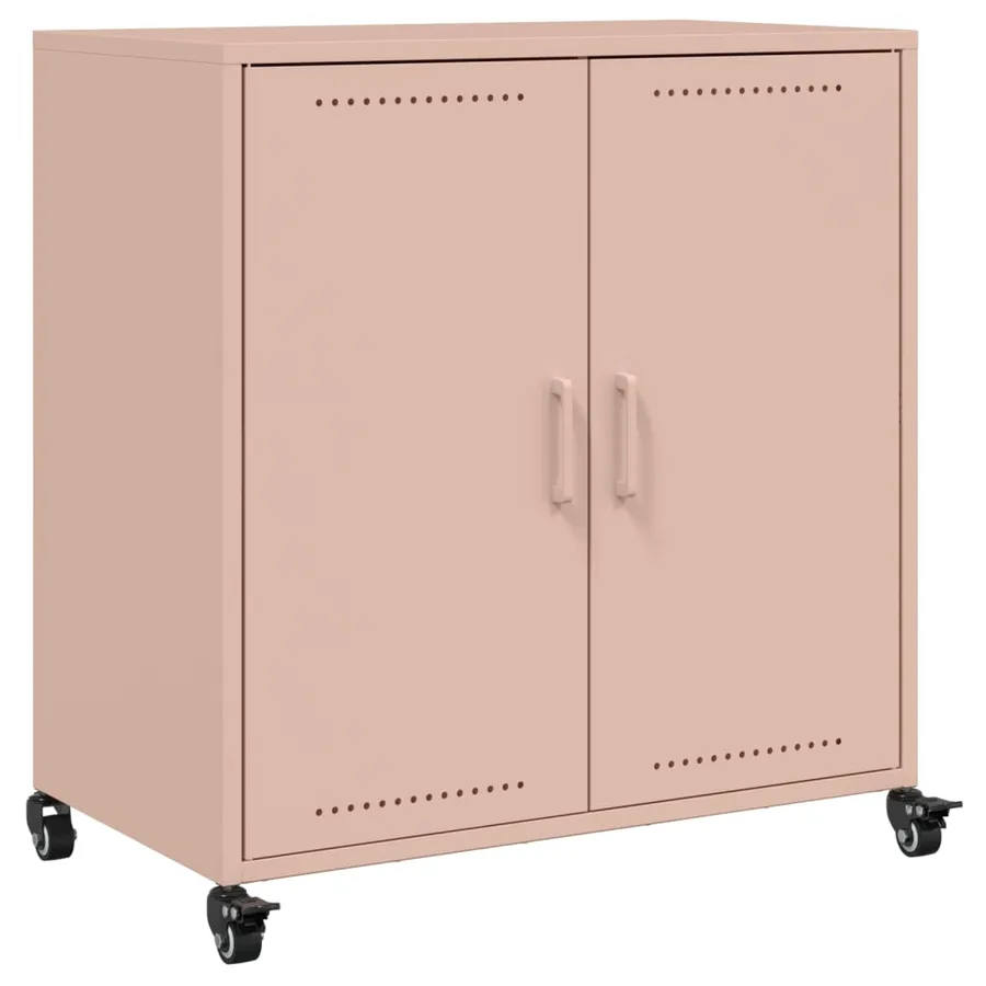 Buffet rose 68x39x72 cm acier - 2