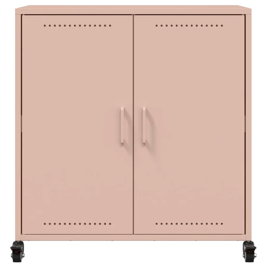Buffet rose 68x39x72 cm acier - 6