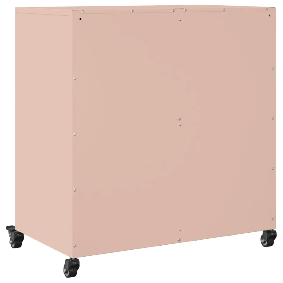 Buffet rose 68x39x72 cm acier - 8
