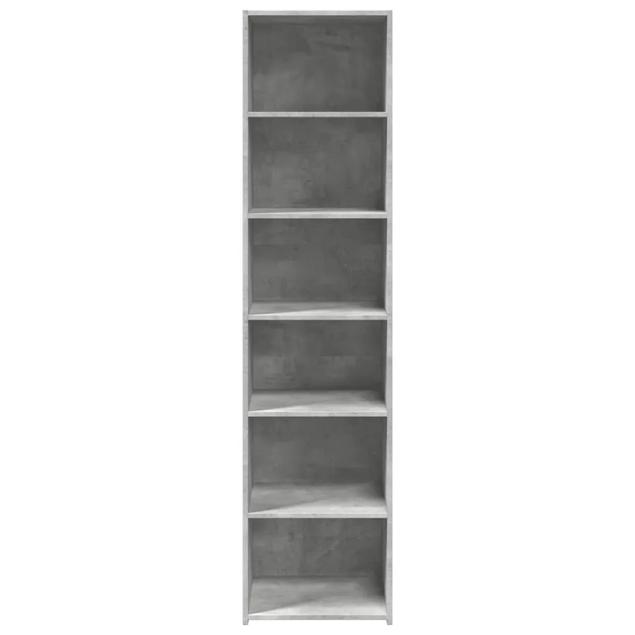 Buffet haut gris béton 45x41x185 cm bois d'ingénierie - 4