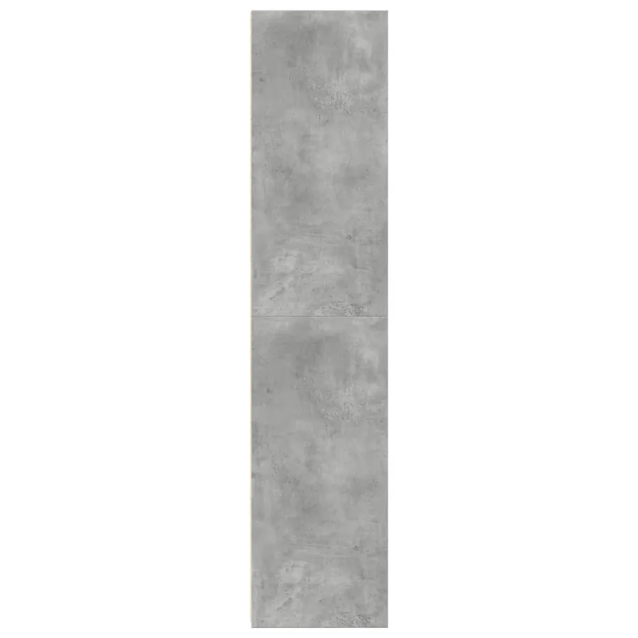 Buffet haut gris béton 45x41x185 cm bois d'ingénierie - 5
