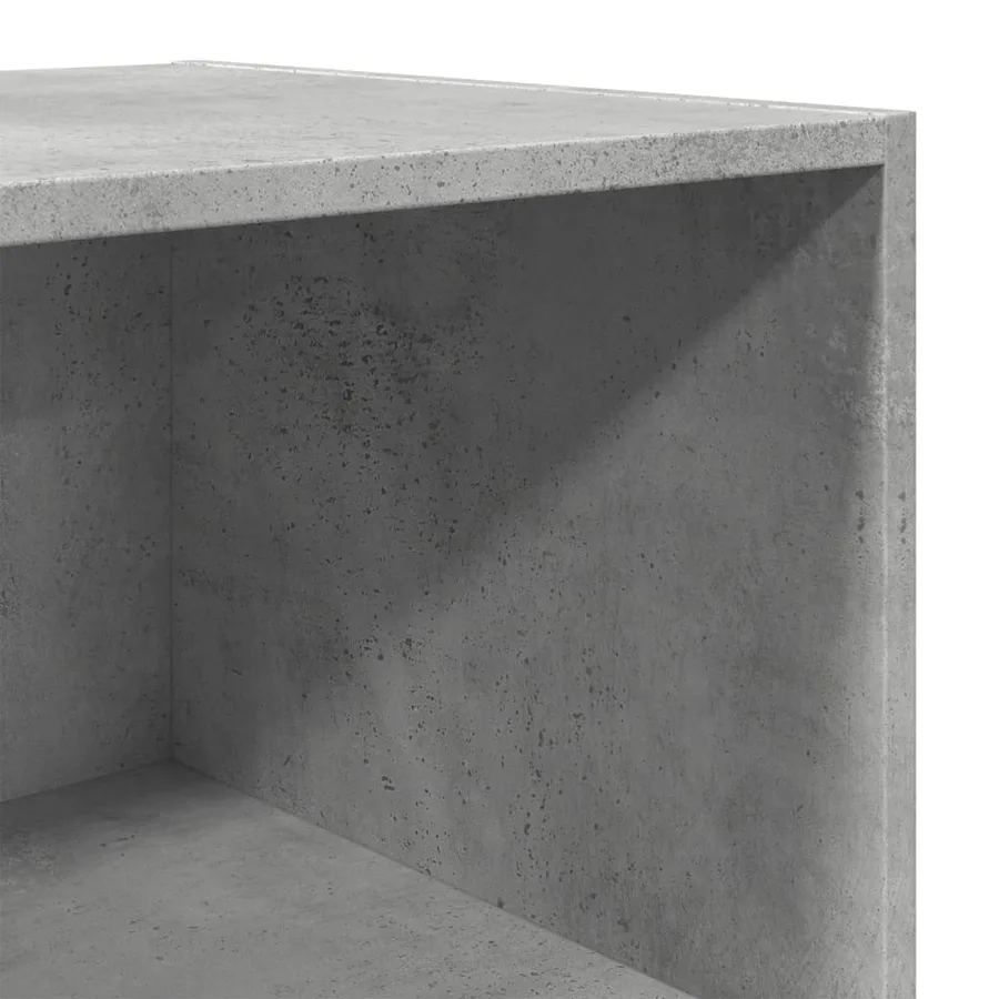 Buffet haut gris béton 45x41x185 cm bois d'ingénierie - 7