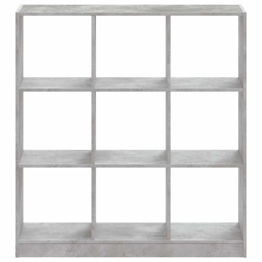 Bibliothèque gris béton 102x32x108 cm bois d'ingénierie - 4