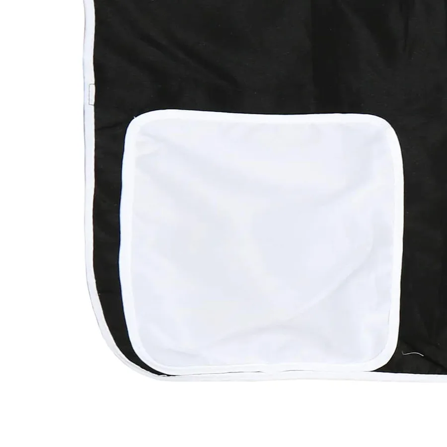 Lit superposé sans matelas avec toboggan blanc noir 90x200 cm - 13