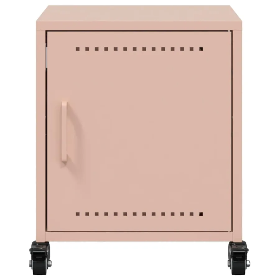Tables de chevet 2 pcs rose 36x39x43,5 cm acier - 6