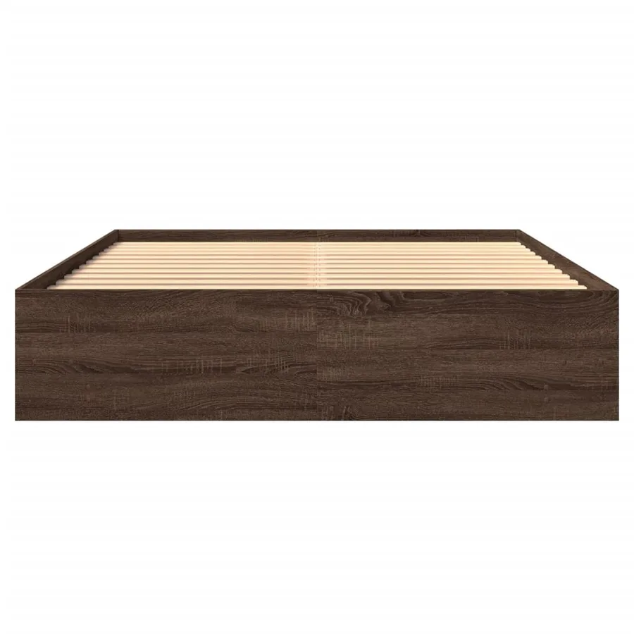 Cadre de lit sans matelas chêne marron 150x200 cm - 5