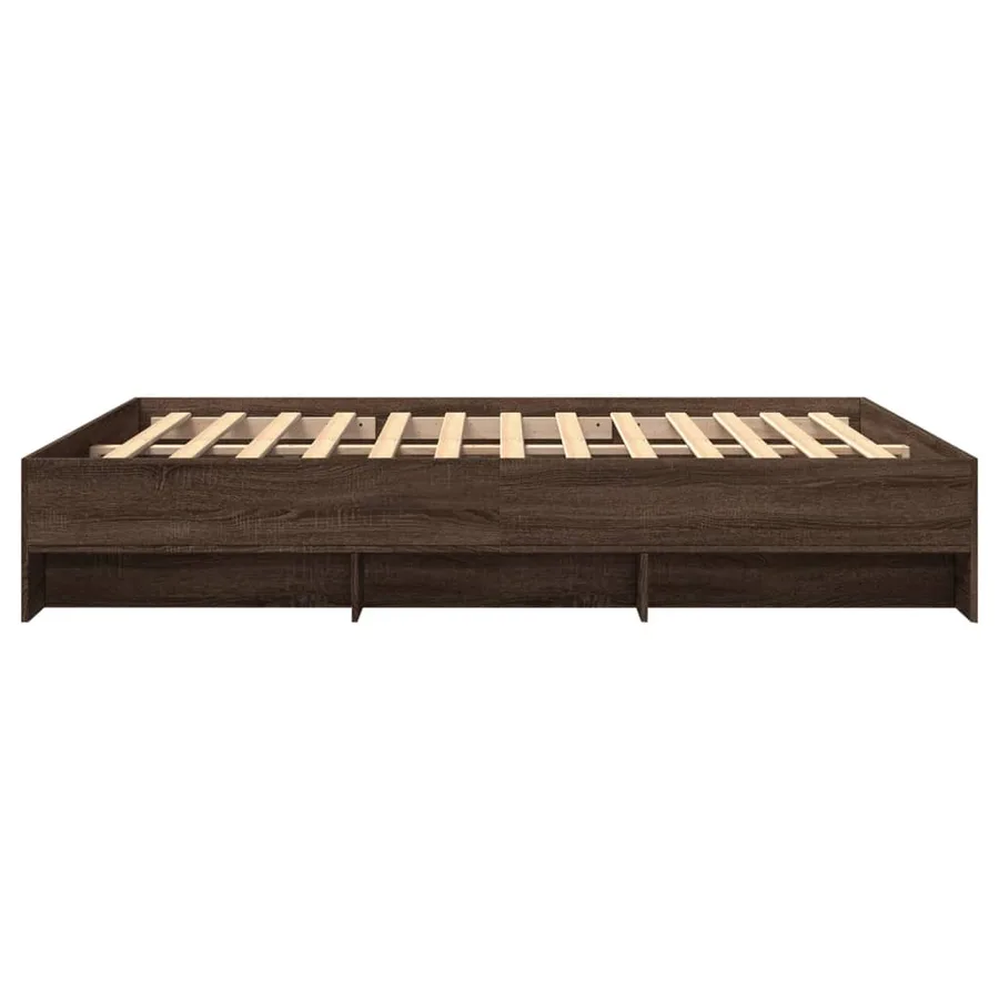 Cadre de lit sans matelas chêne marron 150x200 cm - 6