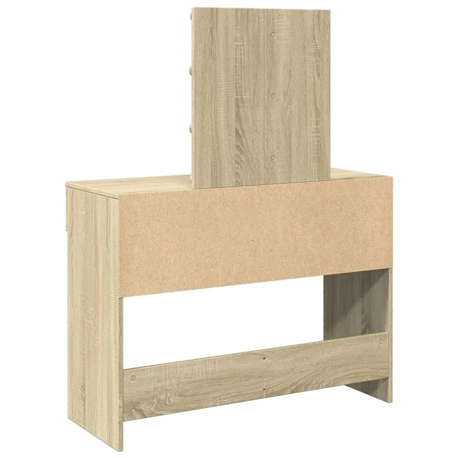 Coiffeuse avec LED chêne sonoma 100x40x130 cm - 7