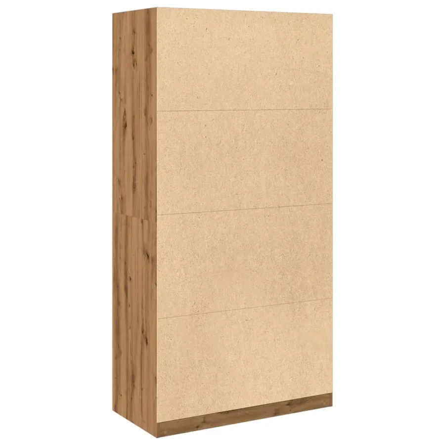 Garde-robe chêne artisanal 100x50x200 cm bois d'ingénierie - 6