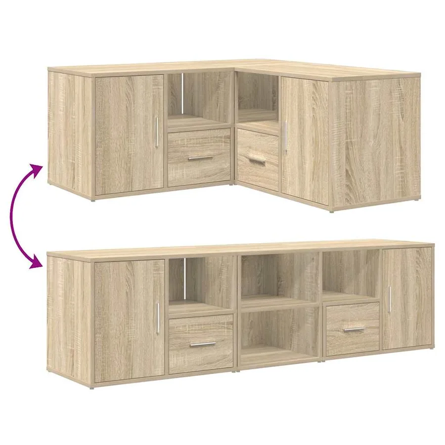 Armoire d'angle chêne sonoma 160x40x45 cm bois d’ingénierie - 12