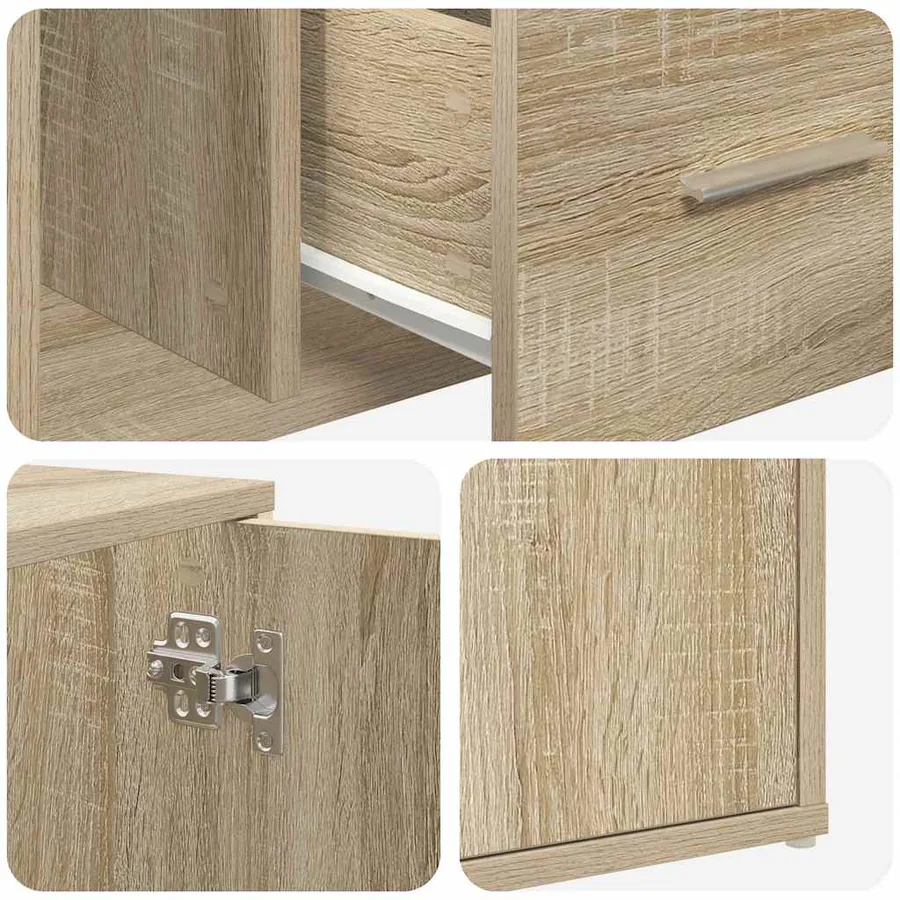 Armoire d'angle chêne sonoma 160x40x45 cm bois d’ingénierie - 13