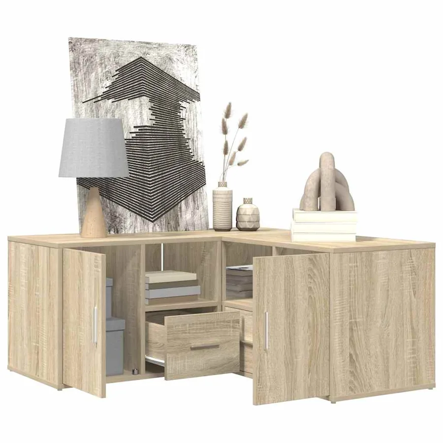 Armoire d'angle chêne sonoma 160x40x45 cm bois d’ingénierie - 4