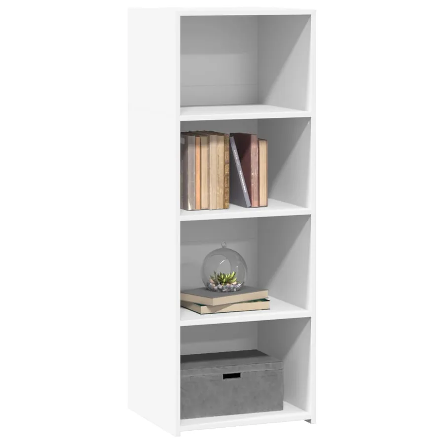 Buffet haut blanc 45x41x124 cm bois d'ingénierie - 3