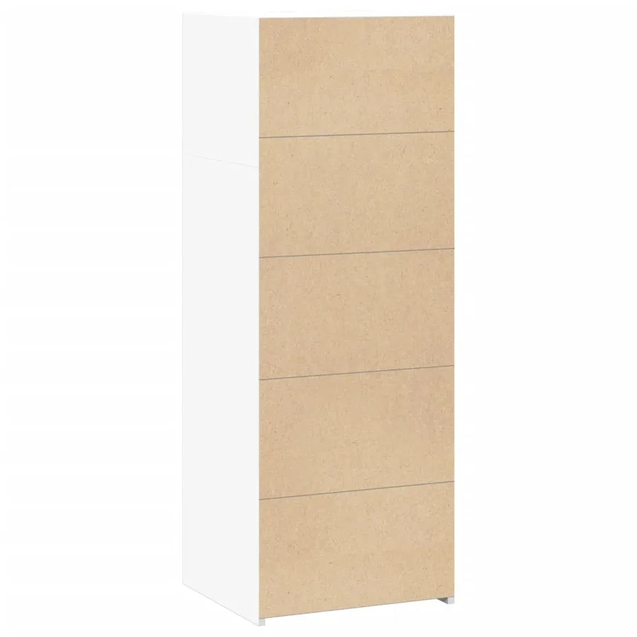 Buffet haut blanc 45x41x124 cm bois d'ingénierie - 6