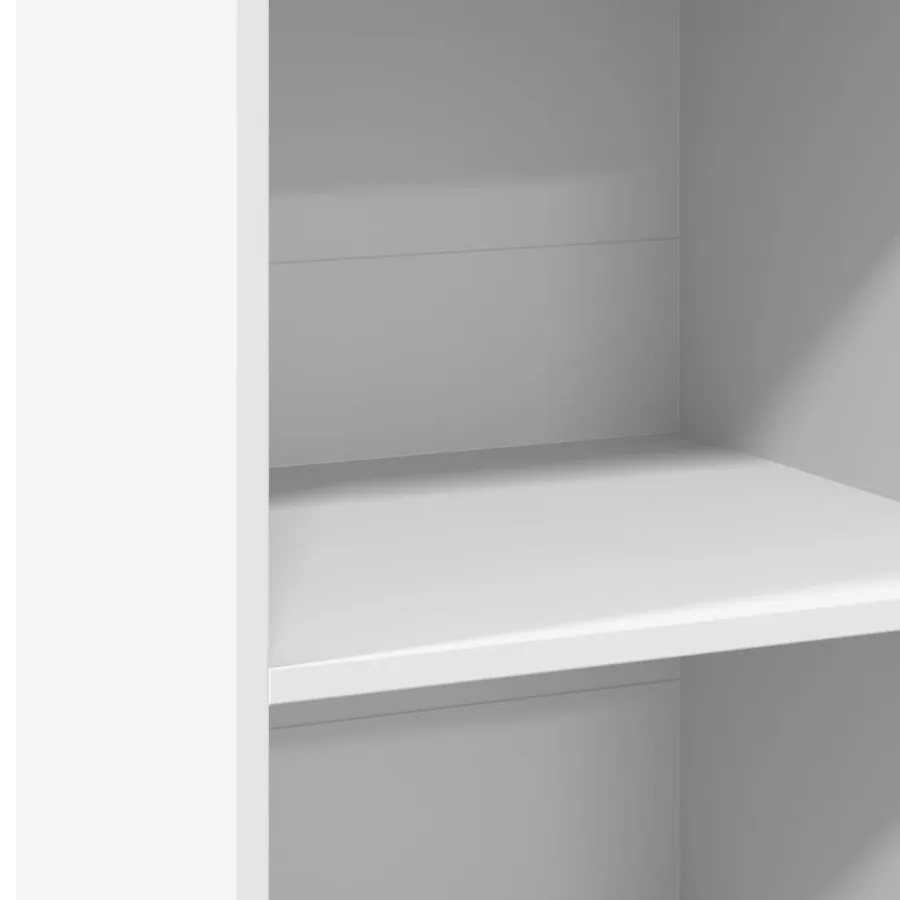 Buffet haut blanc 45x41x124 cm bois d'ingénierie - 7