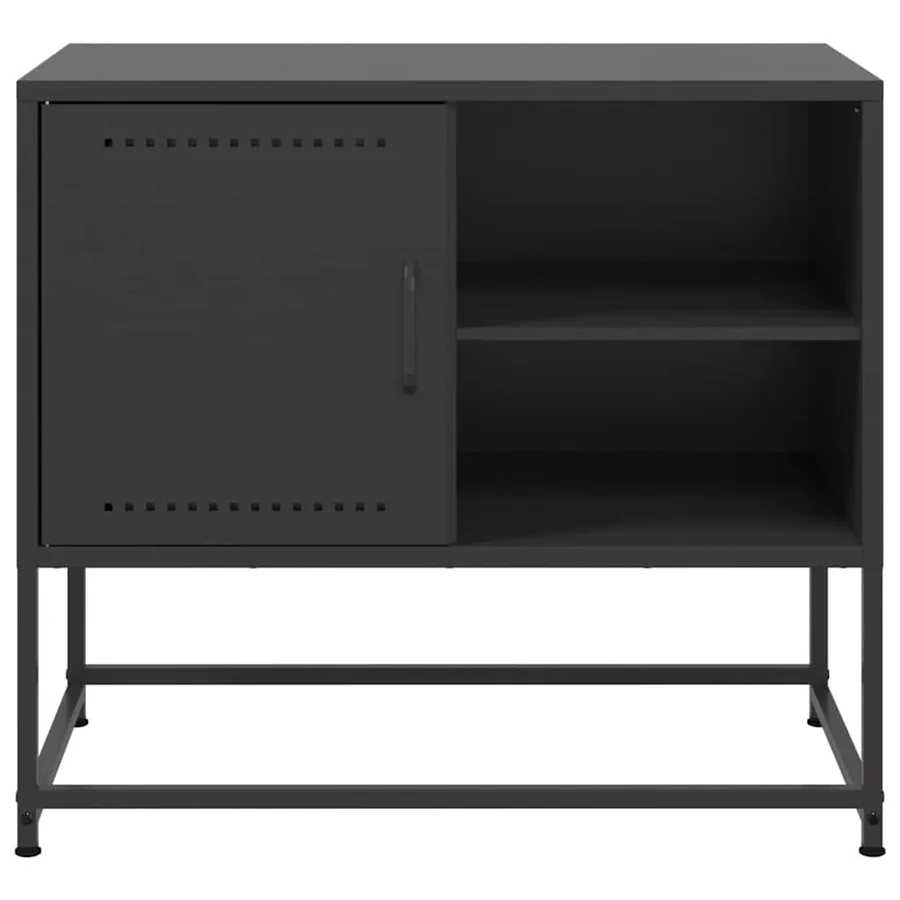 Meuble TV noir 68x39x60,5 cm acier - 6