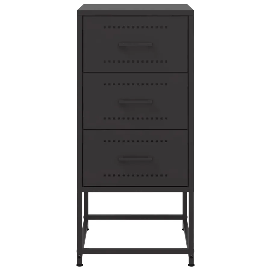 Tables de chevet 2 pcs noir 36x39x78 cm acier - 6
